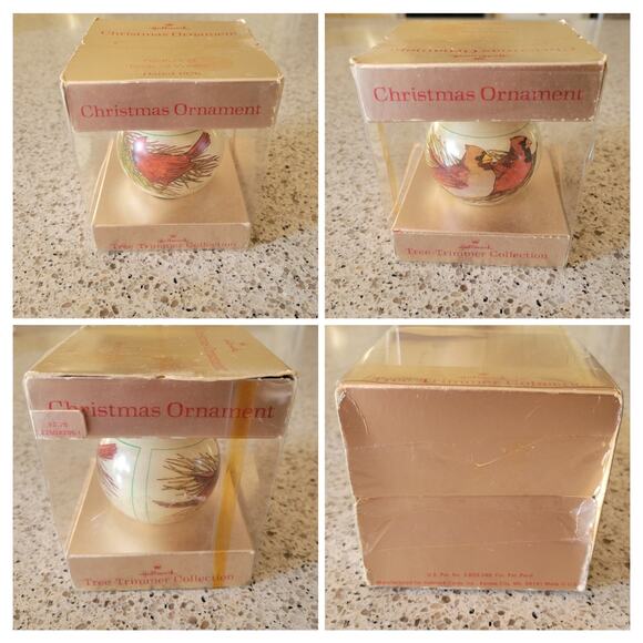 Hallmark Christmas 1976 Cardinal Tree Trimmer Collection Bauble Ball Ornament - Picture 7 of 16